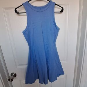 a new day Sleeveless Sky Blue Mini Dress